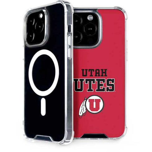 University of Utah Utes Text on Red iPhone Cases