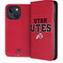 University of Utah Utes Text on Red iPhone 14 Folio Case