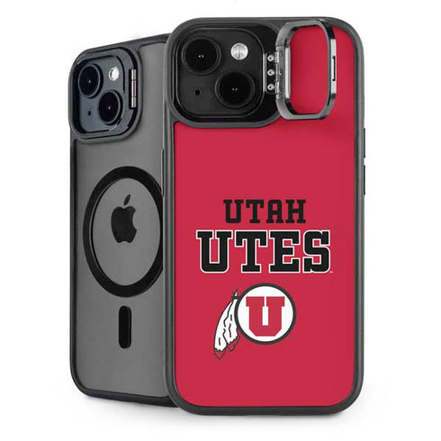University of Utah Utes Text on Red iPhone 14 Kickstand Case