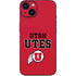Utah Utes Text on Red iPhone 14 Plus Skin