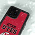 Utah Utes Text on Red iPhone 14 Pro Max Waterproof Case