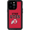 Utah Utes Text on Red iPhone 14 Pro Waterproof Case