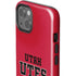 University of Utah Utes Text on Red iPhone 15 Impact Case