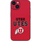 University of Utah Utes Text on Red iPhone 15 Plus Skin
