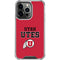 University of Utah Utes Text on Red iPhone 15 Pro Max Clear Case
