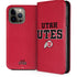 University of Utah Utes Text on Red iPhone 15 Pro Max Folio Case