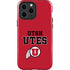 University of Utah Utes Text on Red iPhone 15 Pro Max Impact Case