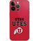 University of Utah Utes Text on Red iPhone 15 Pro Skin