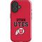 University of Utah Utes Text on Red iPhone 16 Plus Impact Case