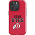 University of Utah Utes Text on Red iPhone 16 Pro Impact Case