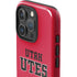 University of Utah Utes Text on Red iPhone 16 Pro Impact Case