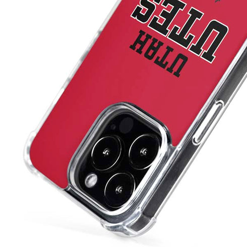University of Utah Utes Text on Red iPhone 16 Pro MagSafe Case
