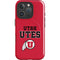 University of Utah Utes Text on Red iPhone 16 Pro Magsafe Impact Case