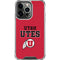 University of Utah Utes Text on Red iPhone 16 Pro Max Clear Case