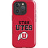 University of Utah Utes Text on Red iPhone 16 Pro Max Magsafe Impact Case