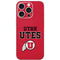 University of Utah Utes Text on Red iPhone 16 Pro Skin