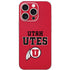 University of Utah Utes Text on Red iPhone 16 Pro Skin
