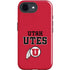 University of Utah Utes Text on Red iPhone 16e Impact Case