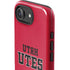 University of Utah Utes Text on Red iPhone 16e Impact Case