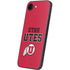 University of Utah Utes Text on Red iPhone 16e Skin