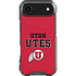 University of Utah Utes Text on Red iPhone 17 Air Clear Case