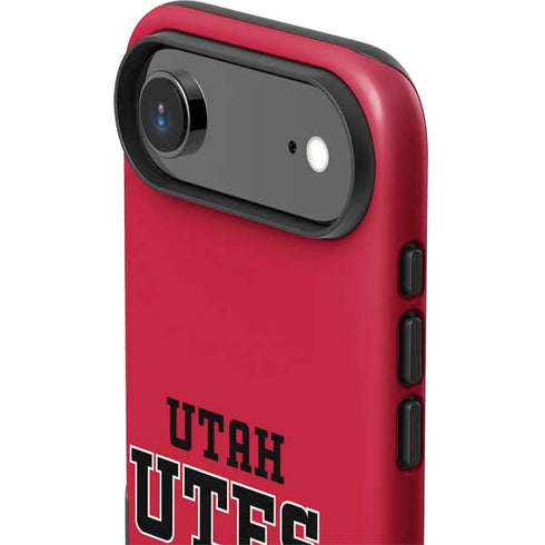 University of Utah Utes Text on Red iPhone 17 Air Impact Case
