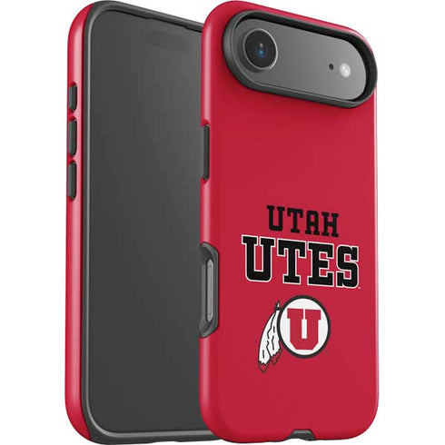 University of Utah Utes Text on Red iPhone 17 Air Impact Case