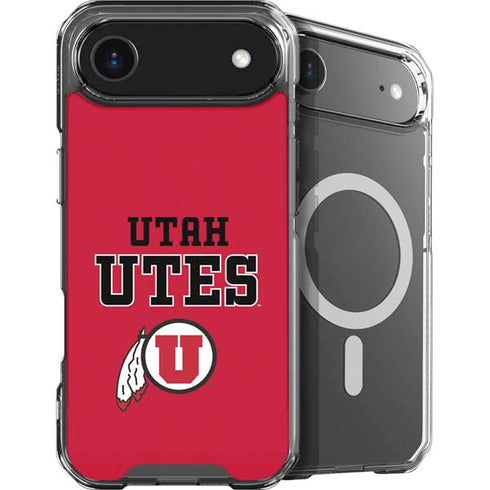 University of Utah Utes Text on Red iPhone 17 Air MagSafe Case
