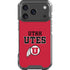 University of Utah Utes Text on Red iPhone 17 Pro Clear Case