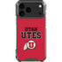 University of Utah Utes Text on Red iPhone 17 Pro Max Clear Case
