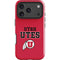 University of Utah Utes Text on Red iPhone 17 Pro Max Impact Case