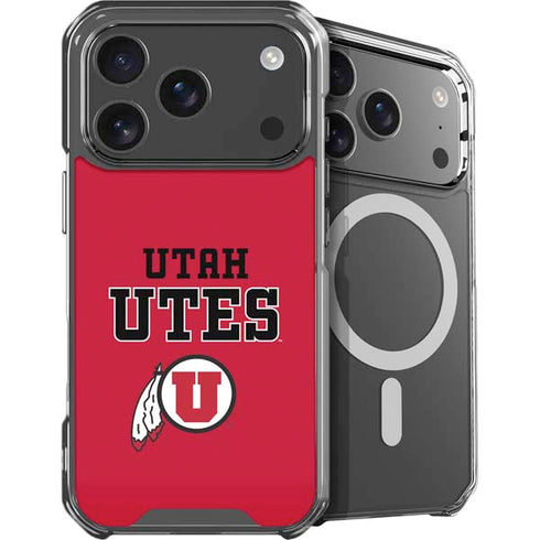 University of Utah Utes Text on Red iPhone 17 Pro Max MagSafe Case