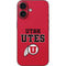 University of Utah Utes Text on Red iPhone 17 Skin