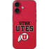 University of Utah Utes Text on Red iPhone 17 Skin