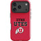 University of Utah Utes Text on Red iPhone 18 Pro Impact Case