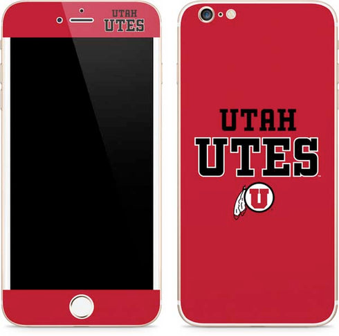 Utah Utes Text on Red iPhone 6/6s Plus Skin