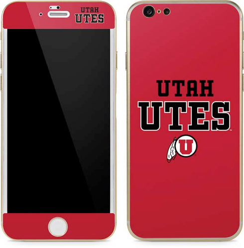 Utah Utes Text on Red iPhone 6/6s Skin