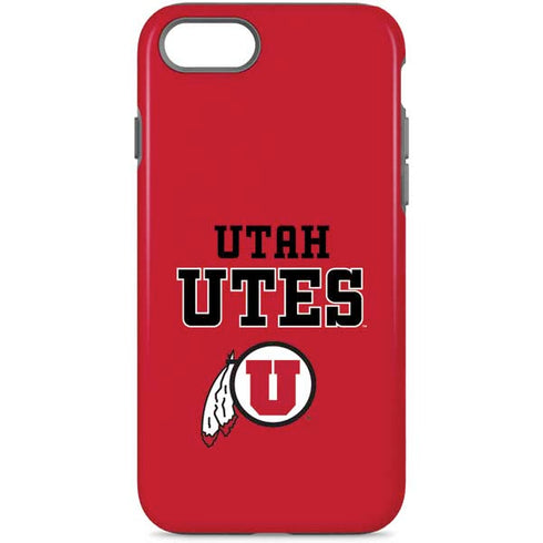 University of Utah Utes Text on Red iPhone Cases