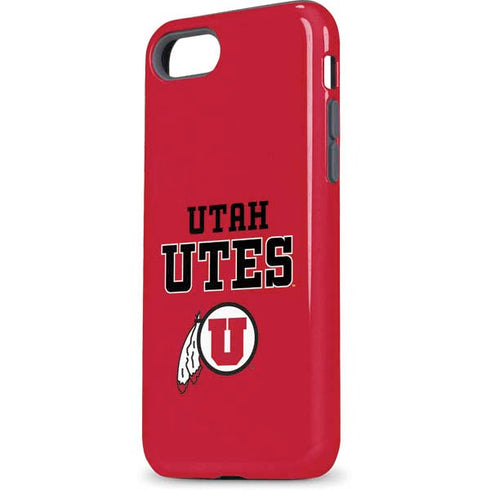 Utah Utes Text on Red iPhone 7 Pro Case