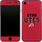 Utah Utes Text on Red iPhone 8 Skin