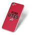 Utah Utes Text on Red iPhone 8 Skin
