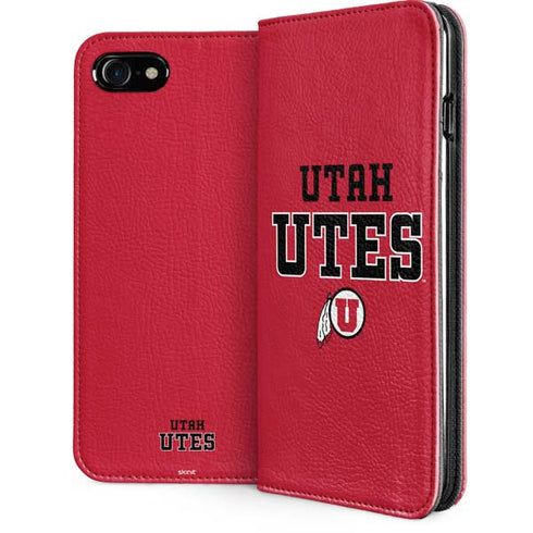 University of Utah Utes Text on Red iPhone Cases