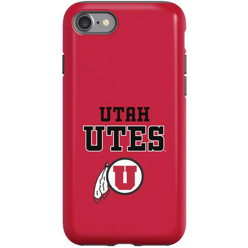 Utah Utes Text on Red iPhone SE (2nd & 3rd Gen) Pro Case