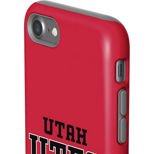 Utah Utes Text on Red iPhone SE (2nd & 3rd Gen) Pro Case