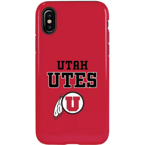 Utah Utes Text on Red iPhone X Pro Case