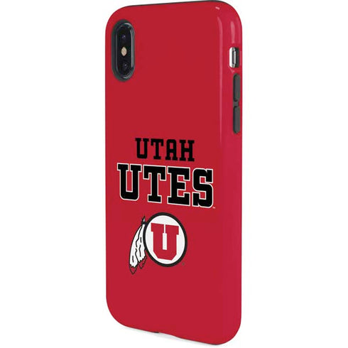 Utah Utes Text on Red iPhone X Pro Case