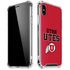 University of Utah Utes Text on Red iPhone X/XS Clear Case