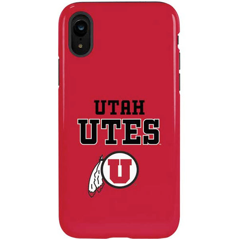 Utah Utes Text on Red iPhone XR Pro Case