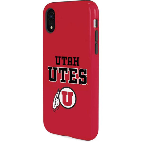 Utah Utes Text on Red iPhone XR Pro Case