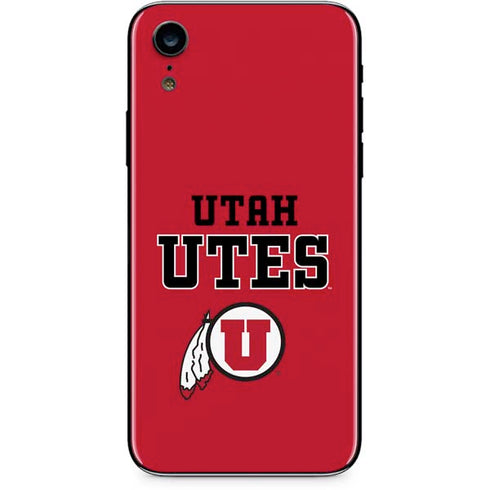 Utah Utes Text on Red iPhone XR Skin